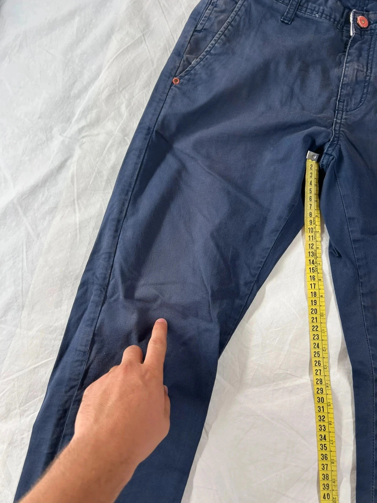 Marineblauwe Chino-broek Zara Man – photo 7